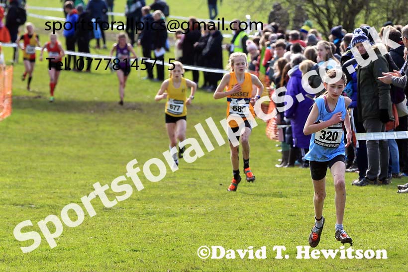 Girls Under-13s 2023 UK CAU Inter Counties Cross Country Champs, Prestwold Hall, Loughborough. Photo: David T. Hewitson/Sports for All Pics